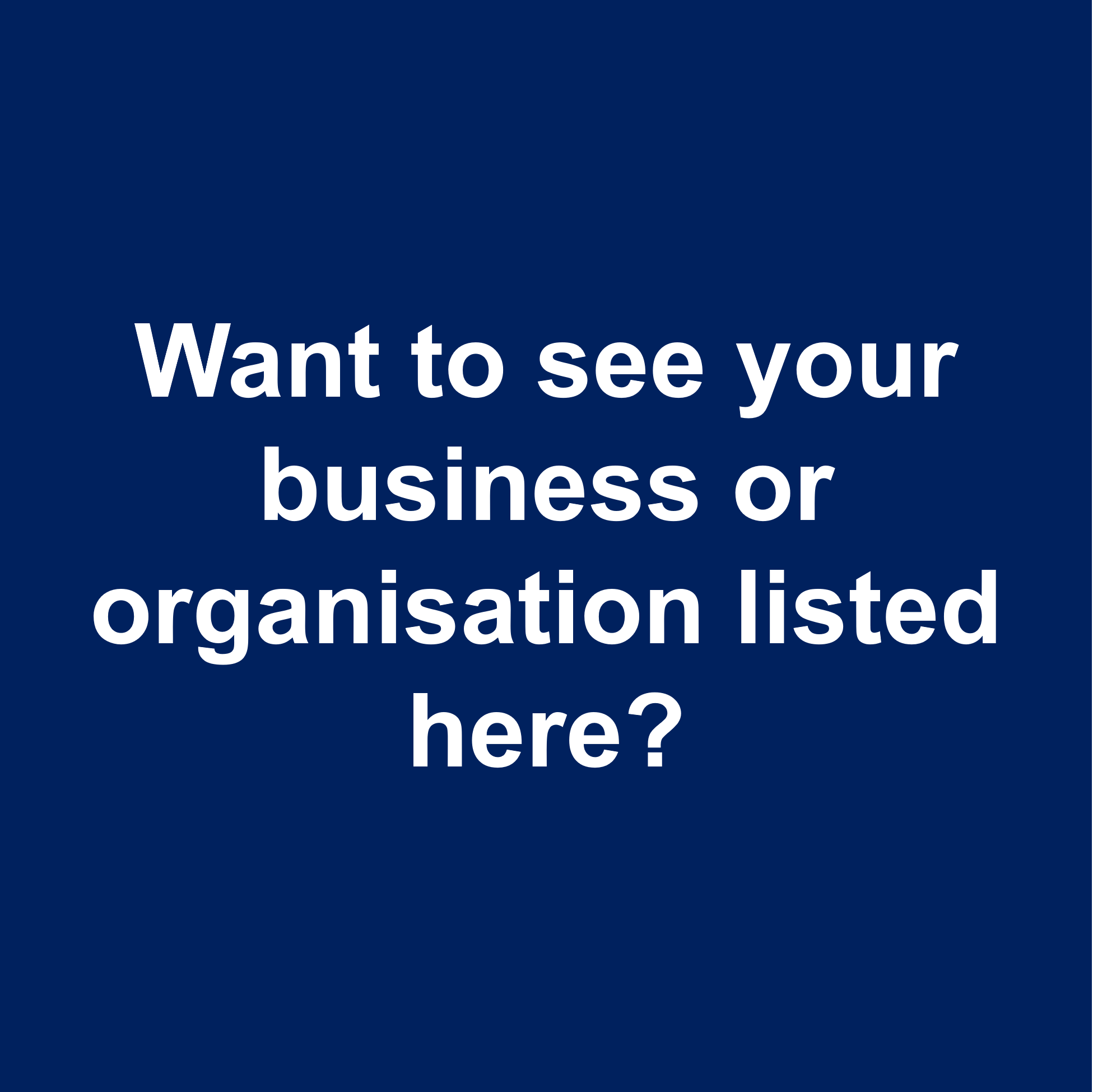 get your business listed here