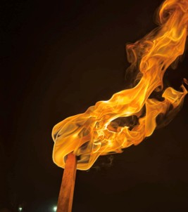 A burning torch